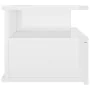 Mesita de noche flotante madera blanco brillo 40x31x27 cm de vidaXL, Mesitas de noche - Ref: Foro24-800417, Precio: 37,43 €, ...