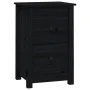 Mesita de noche madera maciza de pino negro 40x35x61,5 cm de vidaXL, Mesitas de noche - Ref: Foro24-820954, Precio: 49,21 €, ...