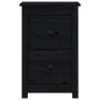 Mesita de noche madera maciza de pino negro 40x35x61,5 cm de vidaXL, Mesitas de noche - Ref: Foro24-820954, Precio: 49,21 €, ...