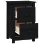 Mesita de noche madera maciza de pino negro 40x35x61,5 cm de vidaXL, Mesitas de noche - Ref: Foro24-820954, Precio: 49,21 €, ...