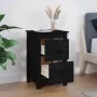 Mesita de noche madera maciza de pino negro 40x35x61,5 cm de vidaXL, Mesitas de noche - Ref: Foro24-820954, Precio: 49,21 €, ...