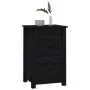 Mesita de noche madera maciza de pino negro 40x35x61,5 cm de vidaXL, Mesitas de noche - Ref: Foro24-820954, Precio: 49,21 €, ...