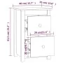 Mesita de noche madera maciza de pino negro 40x35x61,5 cm de vidaXL, Mesitas de noche - Ref: Foro24-820954, Precio: 49,21 €, ...