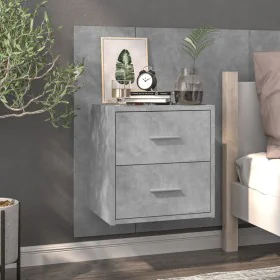 Mesita de noche de pared color gris hormigón de vidaXL, Mesitas de noche - Ref: Foro24-810997, Precio: 50,48 €, Descuento: %