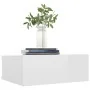 Mesitas noche flotante 2 uds contrachapada blanco 40x30x15 cm de vidaXL, Mesitas de noche - Ref: Foro24-800319, Precio: 44,58...