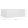 Mesitas noche flotante 2 uds contrachapada blanco 40x30x15 cm de vidaXL, Mesitas de noche - Ref: Foro24-800319, Precio: 44,58...