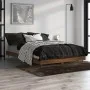Estructura de cama madera contrachapada marrón roble 120x190 cm de vidaXL, Camas y somieres - Ref: Foro24-832196, Precio: 98,...
