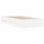 Cama con cajones madera de ingeniería blanca 90x200 cm de , Camas y somieres - Ref: Foro24-3207294, Precio: 132,94 €, Descuen...
