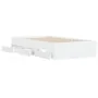 Cama con cajones madera de ingeniería blanca 90x200 cm de , Camas y somieres - Ref: Foro24-3207294, Precio: 132,94 €, Descuen...