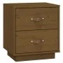 Mesita de noche madera maciza de pino marrón miel 40x34x45 cm de vidaXL, Mesitas de noche - Ref: Foro24-818331, Precio: 66,16...