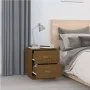 Mesita de noche madera maciza de pino marrón miel 40x34x45 cm de vidaXL, Mesitas de noche - Ref: Foro24-818331, Precio: 66,16...