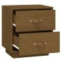 Mesita de noche madera maciza de pino marrón miel 40x34x45 cm de vidaXL, Mesitas de noche - Ref: Foro24-818331, Precio: 66,16...