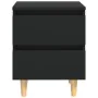 Mesitas de noche 2 uds con patas madera pino negro 40x35x50 cm de vidaXL, Mesitas de noche - Ref: Foro24-805854, Precio: 66,5...