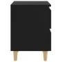 Bedside tables 2 units with black pine wood legs 40x35x50 cm by vidaXL, Nightstands - Ref: Foro24-805854, Price: 66,54 €, Dis...