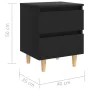 Mesitas de noche 2 uds con patas madera pino negro 40x35x50 cm de vidaXL, Mesitas de noche - Ref: Foro24-805854, Precio: 66,5...