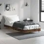 Estructura de cama madera contrachapada roble humo 75x190 cm de vidaXL, Camas y somieres - Ref: Foro24-832210, Precio: 63,20 ...