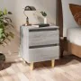 Mesitas de noche 2 uds patas de madera gris Sonoma 40x35x50 cm de vidaXL, Mesitas de noche - Ref: Foro24-813125, Precio: 69,8...