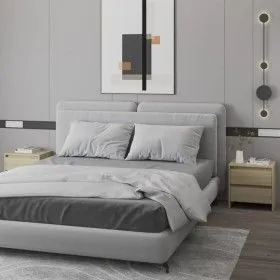 Mesitas de noche 2 uds madera ingeniería roble Sonoma de vidaXL, Mesitas de noche - Ref: Foro24-809852, Precio: 79,21 €, Desc...