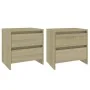 Nightstands 2 pcs engineered wood Sonoma oak by vidaXL, Nightstands - Ref: Foro24-809852, Price: 79,21 €, Discount: %