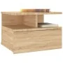 Mesita de noche flotante 2 uds madera roble Sonoma 40x31x27 cm de vidaXL, Mesitas de noche - Ref: Foro24-800412, Precio: 53,5...