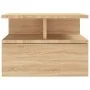 Mesita de noche flotante 2 uds madera roble Sonoma 40x31x27 cm de vidaXL, Mesitas de noche - Ref: Foro24-800412, Precio: 53,5...