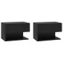 Mesitas de noche de pared 2 unidades negras de vidaXL, Mesitas de noche - Ref: Foro24-810956, Precio: 52,08 €, Descuento: %