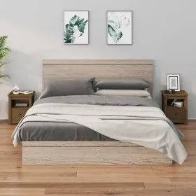 Mesitas de noche 2 uds madera de pino marrón miel 40x35x49 cm de vidaXL, Mesitas de noche - Ref: Foro24-813716, Precio: 70,72...