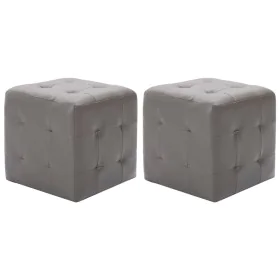 Mesitas de noche 2 unidades cuero sintético gris 30x30x30 cm de vidaXL, Mesitas de noche - Ref: Foro24-249013, Precio: 81,95 ...