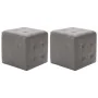 Mesitas de noche 2 unidades cuero sintético gris 30x30x30 cm de vidaXL, Mesitas de noche - Ref: Foro24-249013, Precio: 81,95 ...