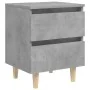 Bedside tables with legs 2 pcs gray pine wood 40x35x50 cm by vidaXL, Nightstands - Ref: Foro24-805860, Price: 72,70 €, Discou...