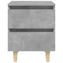 Bedside tables with legs 2 pcs gray pine wood 40x35x50 cm by vidaXL, Nightstands - Ref: Foro24-805860, Price: 72,70 €, Discou...