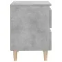 Mesitas de noche con patas 2 uds madera pino gris 40x35x50 cm de vidaXL, Mesitas de noche - Ref: Foro24-805860, Precio: 72,70...