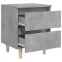 Mesitas de noche con patas 2 uds madera pino gris 40x35x50 cm de vidaXL, Mesitas de noche - Ref: Foro24-805860, Precio: 72,70...