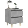Mesitas de noche con patas 2 uds madera pino gris 40x35x50 cm de vidaXL, Mesitas de noche - Ref: Foro24-805860, Precio: 72,70...