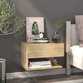 Mesita de noche de pared roble Sonoma de vidaXL, Mesitas de noche - Ref: Foro24-810959, Precio: 37,86 €, Descuento: %