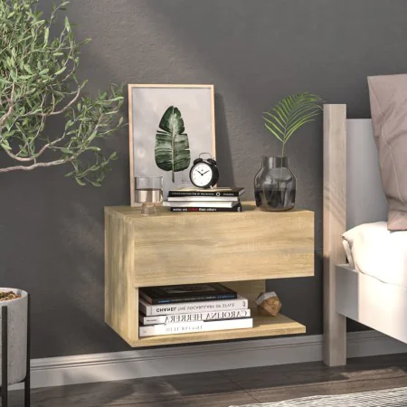 Mesita de noche de pared roble Sonoma de vidaXL, Mesitas de noche - Ref: Foro24-810959, Precio: 37,86 €, Descuento: %