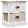Mesitas noche 2 uds madera Paulownia blanco natural 38x28x45cm de vidaXL, Mesitas de noche - Ref: Foro24-284057, Precio: 95,7...