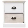 Mesitas noche 2 uds madera Paulownia blanco natural 38x28x45cm de vidaXL, Mesitas de noche - Ref: Foro24-284057, Precio: 95,7...