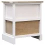 Mesitas noche 2 uds madera Paulownia blanco natural 38x28x45cm de vidaXL, Mesitas de noche - Ref: Foro24-284057, Precio: 95,7...