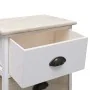 Mesitas noche 2 uds madera Paulownia blanco natural 38x28x45cm de vidaXL, Mesitas de noche - Ref: Foro24-284057, Precio: 95,7...