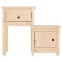 Mesita de noche madera maciza de pino 79,5x38x65,5 cm de vidaXL, Mesitas de noche - Ref: Foro24-814539, Precio: 55,18 €, Desc...