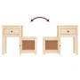 Mesita de noche madera maciza de pino 79,5x38x65,5 cm de vidaXL, Mesitas de noche - Ref: Foro24-814539, Precio: 55,18 €, Desc...