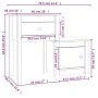 Mesita de noche madera maciza de pino 79,5x38x65,5 cm de vidaXL, Mesitas de noche - Ref: Foro24-814539, Precio: 55,18 €, Desc...
