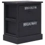 Mesita de noche madera de Paulownia negro 38x28x45 cm de vidaXL, Mesitas de noche - Ref: Foro24-284058, Precio: 43,50 €, Desc...