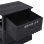 Mesita de noche madera de Paulownia negro 38x28x45 cm de vidaXL, Mesitas de noche - Ref: Foro24-284058, Precio: 43,50 €, Desc...