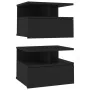 Mesitas de noche flotantes 2 uds madera negra 40x31x27 cm de vidaXL, Mesitas de noche - Ref: Foro24-800408, Precio: 72,19 €, ...