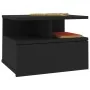 Mesitas de noche flotantes 2 uds madera negra 40x31x27 cm de vidaXL, Mesitas de noche - Ref: Foro24-800408, Precio: 72,19 €, ...