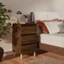 Mesita de noche patas madera maciza marrón roble 40x35x69 cm de vidaXL, Mesitas de noche - Ref: Foro24-813138, Precio: 52,48 ...