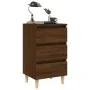 Mesita de noche patas madera maciza marrón roble 40x35x69 cm de vidaXL, Mesitas de noche - Ref: Foro24-813138, Precio: 52,48 ...