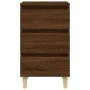 Mesita de noche patas madera maciza marrón roble 40x35x69 cm de vidaXL, Mesitas de noche - Ref: Foro24-813138, Precio: 52,48 ...